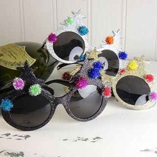glittered christmas tree sunglasses by lisa angel