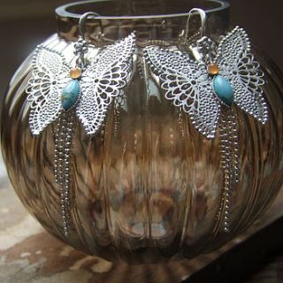 hultquist butterfly necklace & earrings by home & glory