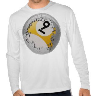 Cracked Shell Break Out Number 9 Billiards Ball T shirt