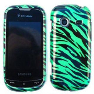 Samsung Character R640 Transparent Design, Green Zebra Print Hard Case/Cover/Faceplate/Snap On/Housing/Protector Cell Phones & Accessories