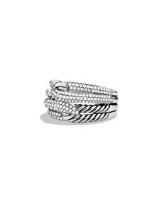 David Yurman Labyrinth Double Loop Ring with Diamonds