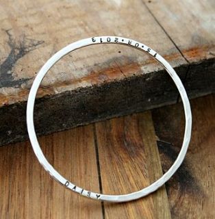 personalised christening bangle by posh totty designs boutique
