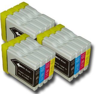 12 Chipped LC970 / LC1000 Compatible Ink Cartridges for Brother DCP 153C Printer Electronics