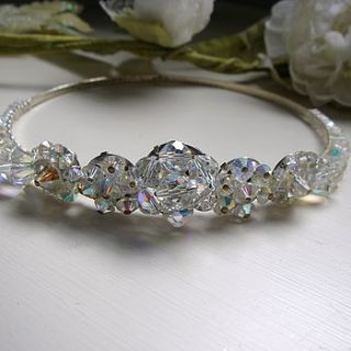 genuine vintage piece crystal tiara by bunny loves evie