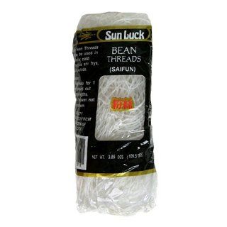 Sun Luck Saifun Bean Thread, 3.85 Ounce Bar (Pack of 12)  Asian Rice Noodles  Grocery & Gourmet Food