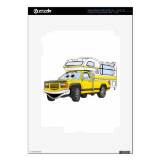 Yellow Cartoon Pick Up Camper iPad 3 Decal
