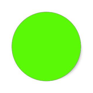 High Visibility Neon Green Round Stickers