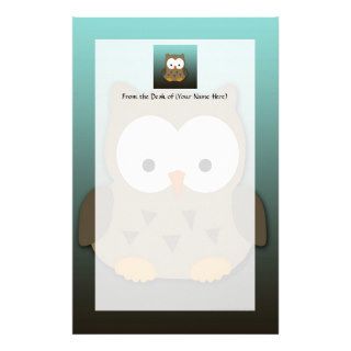 Cute Baby Owl Personalized Personalized Stationery
