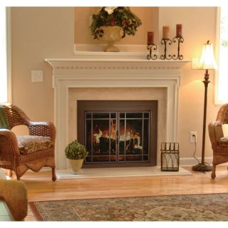 Pleasant Hearth Enfield Fireplace Glass Door — For Masonry Fireplaces, Medium, Burnished Bronze, Model EN-5501  Fireplace Doors