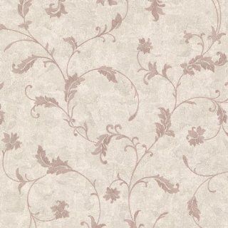 Beacon House FS1193 Ciana Mauve Elegant Floral Scroll Wallpaper, Mauve    