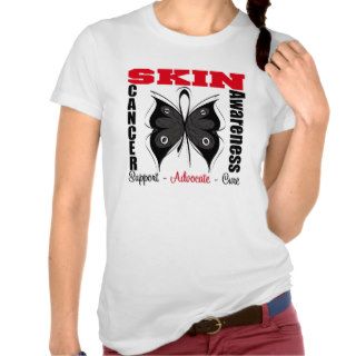 Skin Cancer Awareness Butterfly Shirts