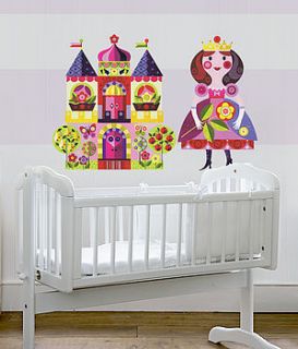 princess & castle fabric wall stickers by chocovenyl