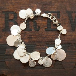 luisa coin bracelet in gold or silver by bloom boutique