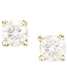 Diamond Studs, 14k Gold Diamond (1/3 ct. t.w.)   Earrings   Jewelry & Watches