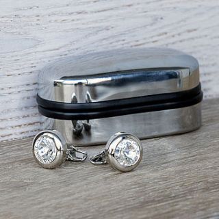 crystal cufflinks and engraved box by my 1st years