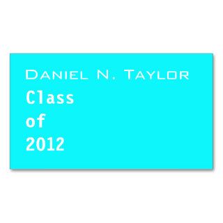 electric blue graduation name card business card template