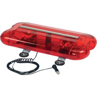 Wolo Aurora Rotating Mini Halogen Warning Light — 2 Bulbs, 125 Flashes/Min., Red Lens, Model# 3560M-R  Light Bars