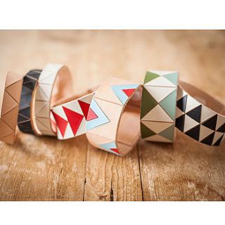 graphic leather bracelet by red ruby rouge