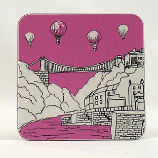 clifton balloons bristol pink coaster by emmeline simpson
