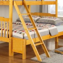 Simone Honey Pine Twin/ Full Bunk Bed Kids' Beds