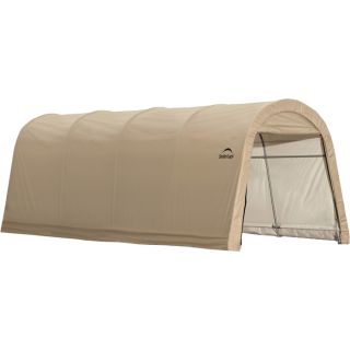 ShelterLogic AutoShelter RoundTop Portable Garage — Sandstone, 20ft.L x 10ft.W x 8ft.H, Model# 62684  Round Style Instant Garages