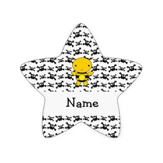 Personalized name bee skulls pattern stickers