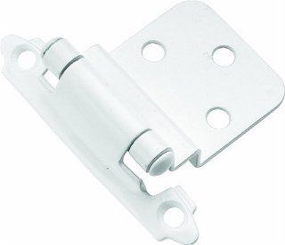 Hickory Hardware P143 W 3/8 Inch Offset Surface Self Closing Hinge, White   Cabinet And Furniture Hinges  