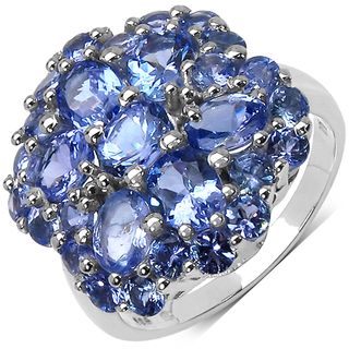 Malaika Sterling Silver Tanzanite Violet Ring Malaika Gemstone Rings
