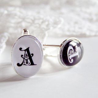 personalised initial cufflinks by the mymble's daughter