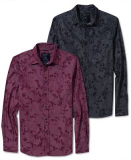 GUESS Jeans Shirt, Forest Print Long Sleeve Shirt   Casual Button Down Shirts   Men