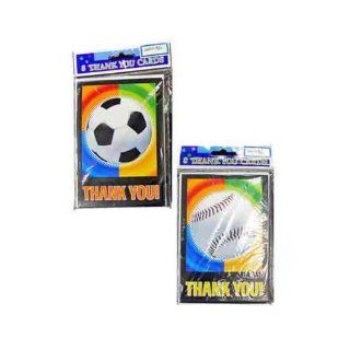 144 Sports themed thank you cards; pack of 8 Health & Personal Care