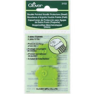 Clover 3153 Lime Green Double Pointed Small Needle Protectors, 2 Piece set