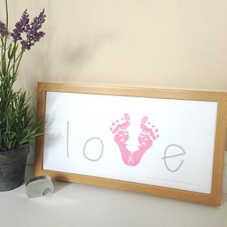 love those footprints personalised print by love those prints