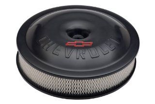 Proform 141 692 Black Anodized 14" Diameter Aluminum Air Cleaner Kit with Chevrolet/Red Bowtie Logo and 3" Paper Filter Automotive