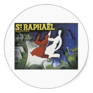 St.Raphael Quinquina Liquor Spirits Round Stickers