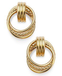 10k Gold Earrings, Polished Door Knocker Earrings   Earrings   Jewelry & Watches