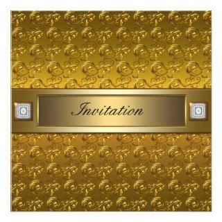 Gold Swirls Gold All Occasion Party Template Invites