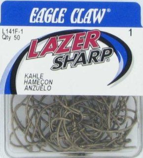 Eagle Claw L141F 1 Lazer Sharp Hooks  Fishing Hooks  Sports & Outdoors
