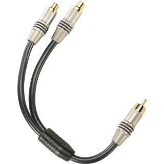 Acoustic Research PR141 Audio RCA Y Adaptor, Gold ( 1 male to 2 females ) Stan & Joe Garagiola Musial Electronics