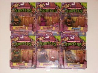 Nickelodeon Teenage Mutant Ninja Turtles Set of 6 Retro Classic Action Figures (Leonardo, Michelangelo, Raphael, Donatello, Splinter & Shredder) Toys & Games