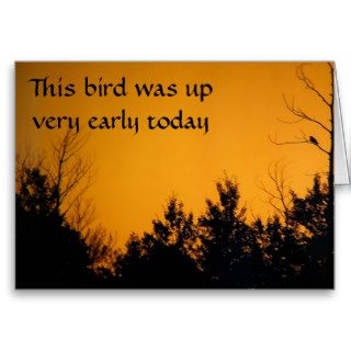 "EARLY BIRD BIRTHDAY WISHES" GREETING CARD