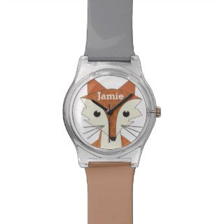 Personalized Woodland Creatures Fox Wrist Watch