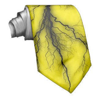 Black lightning (yellow background) necktie