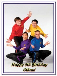 3" Round ~ Wiggles Birthday ~ Edible Image Cake/Cupcake Topper Grocery & Gourmet Food