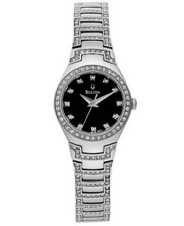 Bulova Womens Crystal Stainless Steel Bracelet Watch 25mm 96L170   Watches   Jewelry & Watches