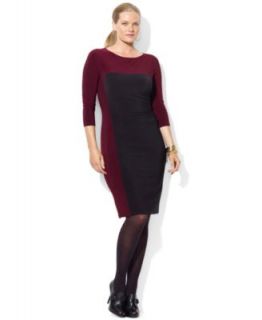 Lauren Ralph Lauren Plus Size Geometric Print Faux Wrap Dress   Dresses   Plus Sizes