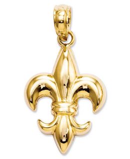 14k Gold Charm, Small Fleur De Lis Charm   Jewelry & Watches