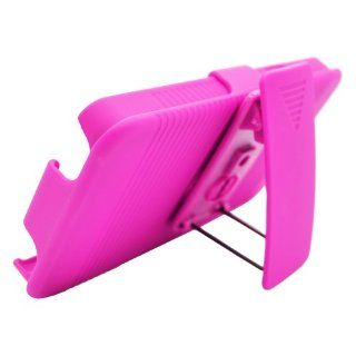Eagle Cell POSAMI9100RSTHL04 SkinnySuit Clipster Combo Case with Kick Stand and Holster Belt Clip for Samsung Galaxy S2 i777   Retail Packaging   Hot Pink Cell Phones & Accessories