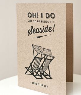 seaside greeting card by papergravy