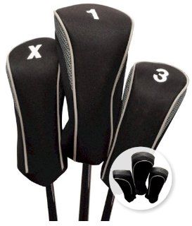 Hi Tech Contour Head Covers (Silver, Set of 3, 1 3 X)  Golf Club Head Covers  Sports & Outdoors